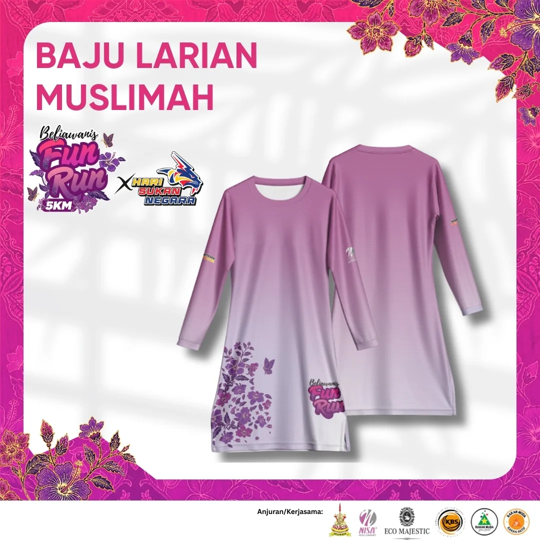 Baju Muslimah Beliawanis Fun Run 2026